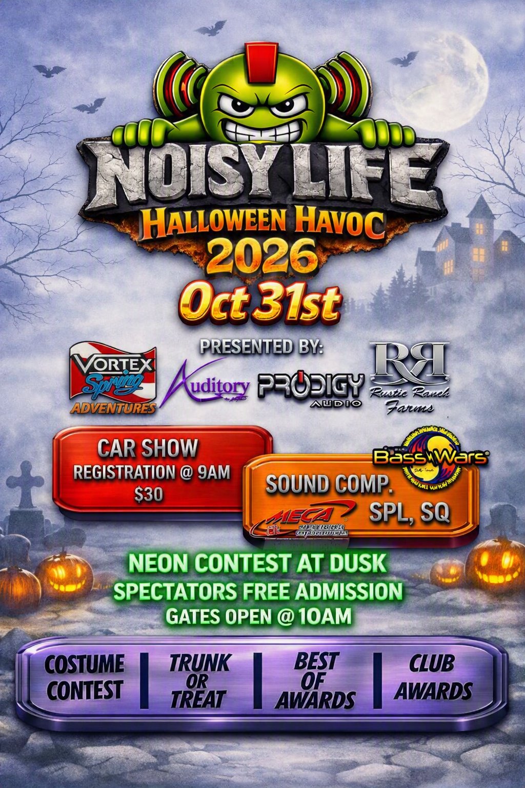 Noisy Life's Halloween Havoc flyer